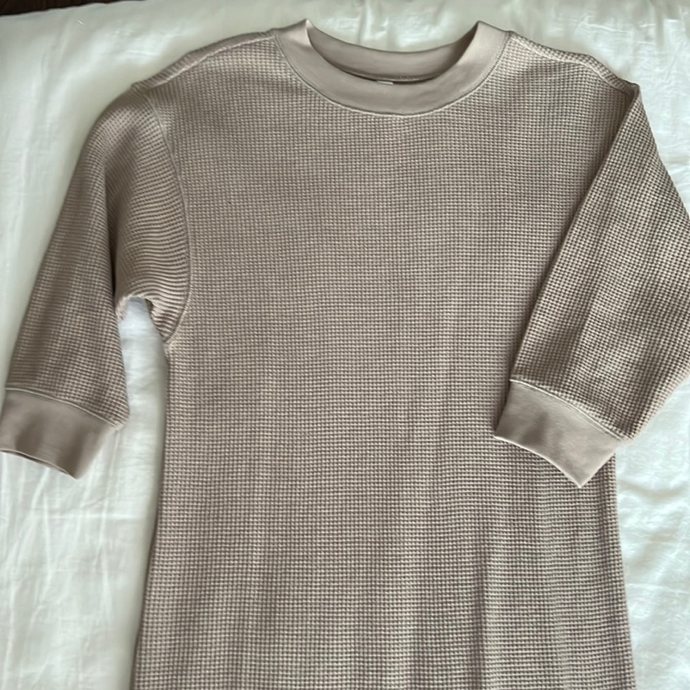 UNIQLO Camel Waffle knit MIDI Dress - Size XS